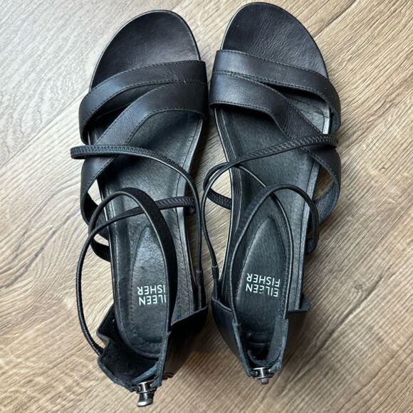 Eileen Fisher | Skip Washed Leather Sneaker Sandal - Picture 6 of 10